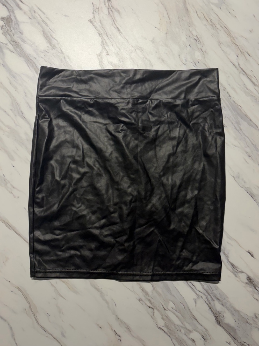 Black Faux Leather Mini Skirt Size Small